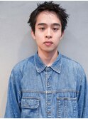 おしゃれボウズ/表参道メンズカット/黒髪/アップバング20代/30代