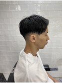 かき上げヘアショートレイアーくせ毛風パーマコンマヘア386