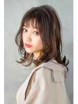 オースティン 流山おおたかの森(AUSTIN) 大人かわいい前髪セシルカットココアブラウンフリンジウェーブ