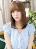■大人かわいい透けバング×暖色系カラー201志木20代30代40代