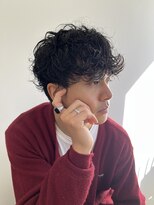 メンズカット 無造作パーマ 色気パーマ マッシュ 前髪