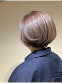 ハイライト白髪ぼかし