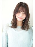 ミディアム/ゆるふわ/ベージュカラー【田村】