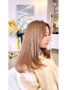 グラマシー アレックス(Gramercy alex) 縮毛矯正履歴ブリーチベージュ