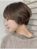 ショートヘア/ボブ/可愛い丸み/簡単スタイリング/20代30代