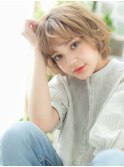 ハイトーンカラー小顔くせ毛風マッシュウルフh3上尾20代30代40代