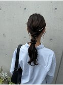 編みおろしドレスヘア 結婚式 お呼ばれ 二次会成人式卒業式