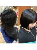 シルクストレート beforeafter 縮毛矯正 髪質改善