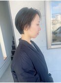 大人可愛い30代40代50代◎大人ナチュラルマッシュショートボブ