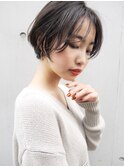 【morio札幌】大人ショート　黒髪丸みショートボブ