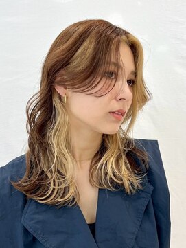 ラボヌールヘアーノーブル 新越谷店(La Bonheur hair noble) 切りっぱなしボブエアリーロング美髪ピンクブラウン
