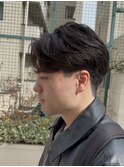 メンズ センターパート フェザーパーマ