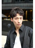 渋谷緩めスパイキーパーマルーズショートメンズショート