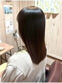 愛されストレート/小顔ロング/グラデーションカラー/ブラウン/夏