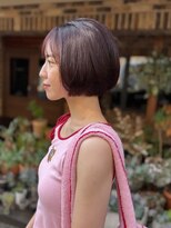 アデ オモテサンドウ(ade omotesando)&nbsp;ショコラブラウン×ぱっつとボブ