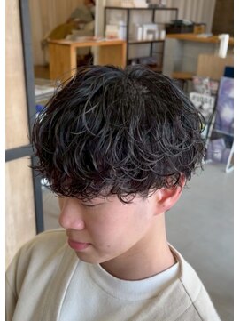 エッジ(EDGE) 大分メンズ刈り上げショートマッシュ波巻きパーマ