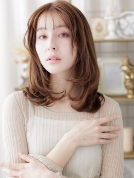 カバーヘア ブリス 大宮西口(COVER HAIR bliss) ミルクブラウンセミロングレイヤーブリーチなしa大宮20代30代