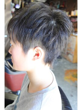 オーバーキャプテンネイキッド(OVER CAPTAIN NAKED) 中学生ソフト2ブロックアシメベリーショート