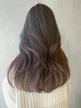 アイティーバイアルバム 藤沢店(IT by ALBUM) ラベンダーグレーレイヤー_外ハネボブセクションカラー_ba382282