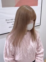 アース コアフュールボーテ 長岡店(EARTH coiffure beaute) ミルクティーベージュブリーチダブルカラー髪質改善