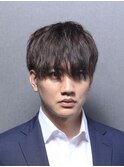 ビジネスツーブロックマッシュ 束感ショートゆるめ波巻きパーマ