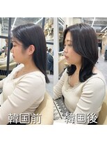 ロンドプロフィール 浦和(Lond profil)&nbsp;韓国顔まわりミディアムレイヤーグレージュ【浦和】