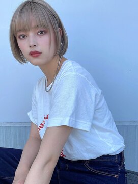 トゥーリ 筑紫野店(tuuli) 大人かわいい前髪◆マチルダボブ◆ピンクベージュ◆髪質改善◆