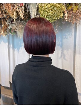 トリコ ショップアンドヘアサロン(tricot shop hair salon) ぷつっとボブ/レッドヘア