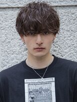 小久保Style☆ハイライトアッシュブラックマッシュパーマウルフ