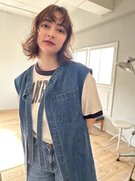 【SeeK NEXT】ミディアムボブ/切りっぱなしボブ/ハイトーン