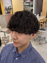 波巻きパーマスパイラルパーマシャドウパーマツーブロック原宿