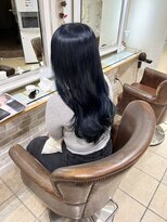 ネオリーブ チロル 横浜西口店(Neolive CiroL.)&nbsp;韓国ロング×ネイビーカラー