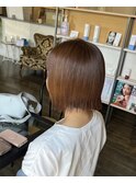 ツヤ感◎大人可愛い切りっぱなしボブ