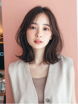 rileyくびれワンカール外はねミディアム