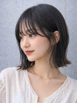 ルシードスタイル アウラ 松戸市五香(LUCIDO STYLE Aura) ミディアムレイヤーくびれヘアシースルーバング軽やか