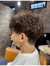 メンズカット+ツイストパーマ