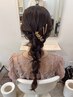 【ヘアセット＆ポイントメイク】土日祝日☆8時～11時 ￥8500◆結婚式二次会に