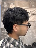 波巻きツイストスパイラルリバースセンターパートニュアンスパY