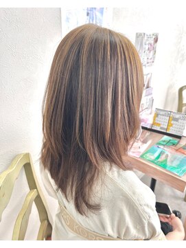 アンビアンスアミ(ambiance ami) 白髪ぼかしアンブレラカラー9.2ミルクブラウン