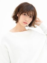 アース 花巻店(HAIR&MAKE EARTH) 外ハネうざバングボブ【EARTH花巻】