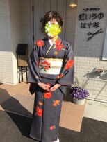 ヘア デザイン 虹いろのはさみ&nbsp;入学式の着付けとセット