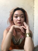 リアン(Lien)&nbsp;Lien☆ハイトーンコーラルピンク×ニュアンスパーマ 立川