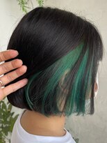 トレヘアー(tRe hair) グリーンイヤリングカラー