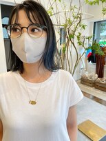 ヘアーアイスカルテット(HAIR ICI QUARTET)&nbsp;ミディアム × ブルー × グラデーション