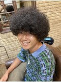 アフロ安藤　アフロパーマ/メンズパーマ/アッシュブラック