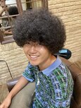アフロ安藤 アフロパーマ/メンズパーマ/アッシュブラック