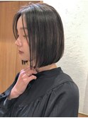 透明感カラー　内巻きボブ