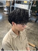 ツイストスパイラルパーマ波巻きスパイラルパーママッシュ刈上げ