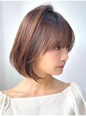 30代40代大人女性/前髪ありショートボブ/ショートヘア/髪質改善