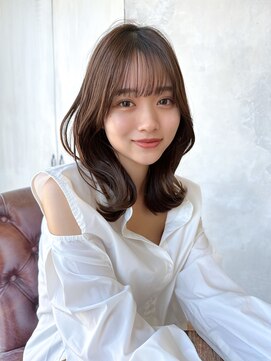 アフロート ルヴア(AFLOAT RUVUA) るなstyle 薄め小顔バング 顔周りレイヤーカット 韓国風ヘア